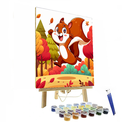 Giggling Squirrel Paint By Numbers