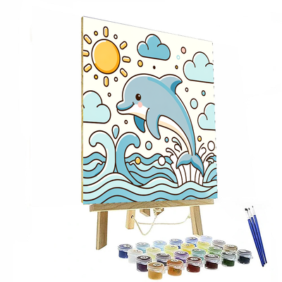 Giggle Dolphin Splash DIY Paint By Numbers