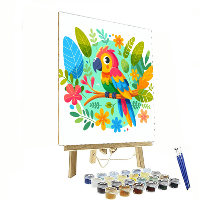 Delightful Parrot Number Painting