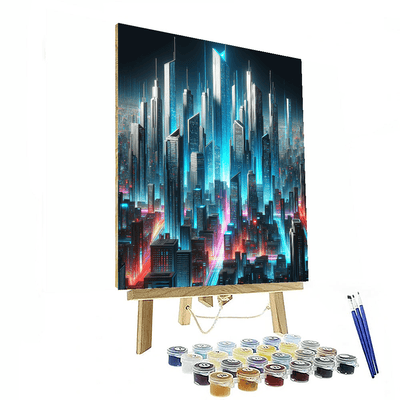 Futuristic Cityscape Visions Paint By Color