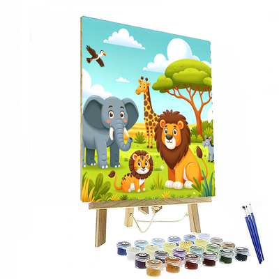 Colorful Wildlife Safari Paint By Number