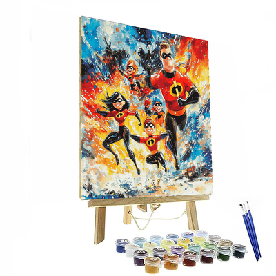 Incredibles Superhero Team - Disney Inspired Numbered Painting Kits