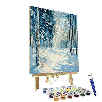 Edward Hopper Inspired Frosty Forest Trails  Numbered Painting Kits