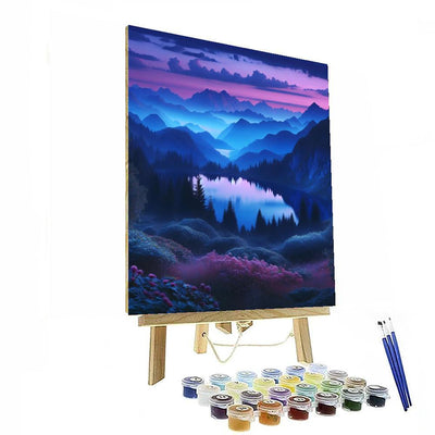 Twilight Mountain Serenity Paint By Number