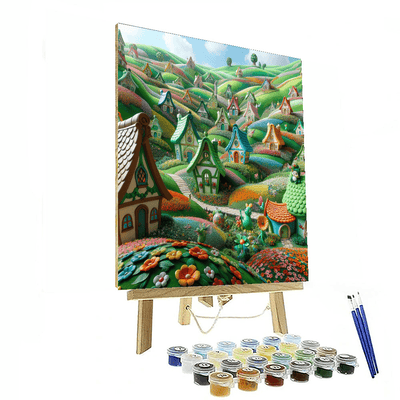 Fanciful Fairy Tale Landscape Painting By Numbers Kit