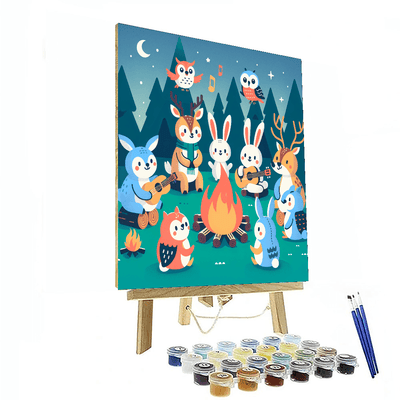 Woodland Friends Gathering Painting By Numbers Kit