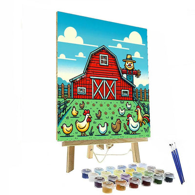 Sunny Day Farm Fun DIY Paint By Numbers