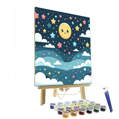 Whimsical Moonlit Night Number Painting