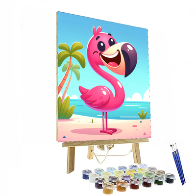 Funny Flamingo Painting By Numbers Kit