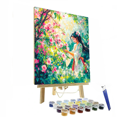 Mulan's Flower Picking Day - Disney Inspired Paint By Color