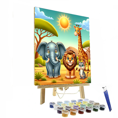 Safari Adventure Animals DIY Paint By Numbers