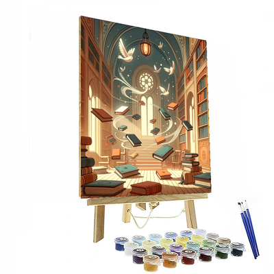 Magical Library Tales Painting By Numbers Kit