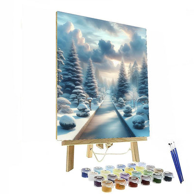 Winter Wonderland Pathway Paint By Numbers Art