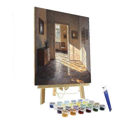 Johannes Vermeer Inspired Vermeer's Sunlit Reverie  Numbered Painting Kits