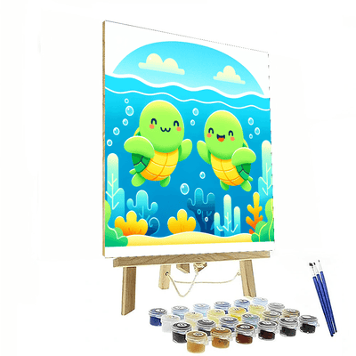 Twinkling Turtles Painting By Numbers Kit