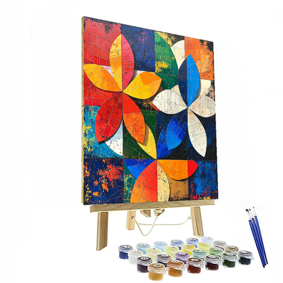 Damien Hirst Inspired Hirst's Floral Illusion  Paint By Numbers Art