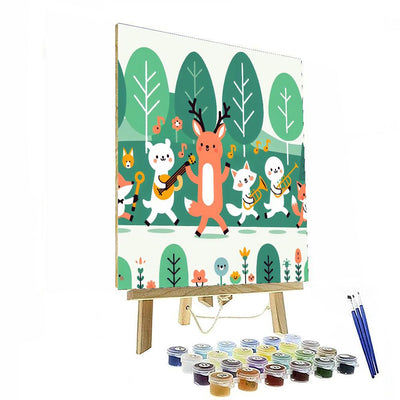 Forest Creature Parade Painting Number Kit