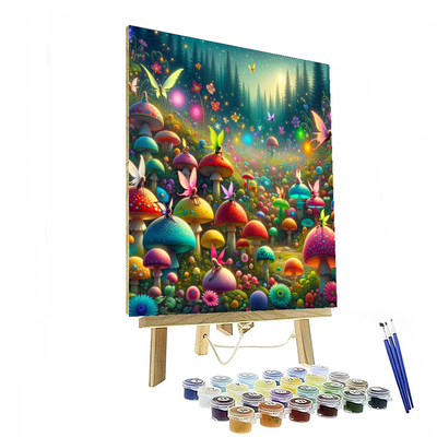 Whimsical Fairyland Meadow Painting Number Kit