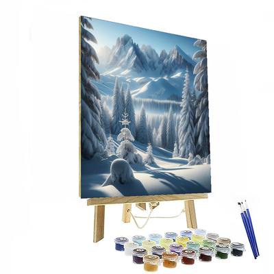 Snowy Alpines Retreat Paint By Numbers Kits