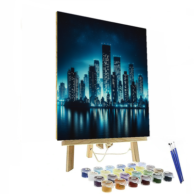 Twinkling City Skyline Paint By Number