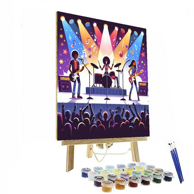 Rock Band Rehearsal Stage Painting Number Kit