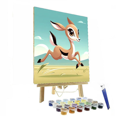 Galloping Gazelle Painting By Numbers Kit