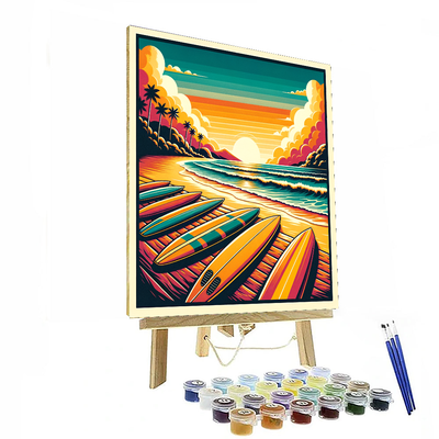 Retro Surfing Vibes Paint By Numbers Kits