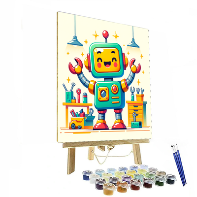 Robot Friend Painting By Numbers Kit