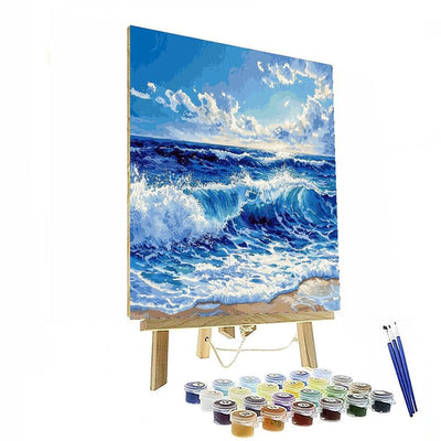 Hokusai Inspired Dance Of The Ocean Waves  Numbered Painting Kits