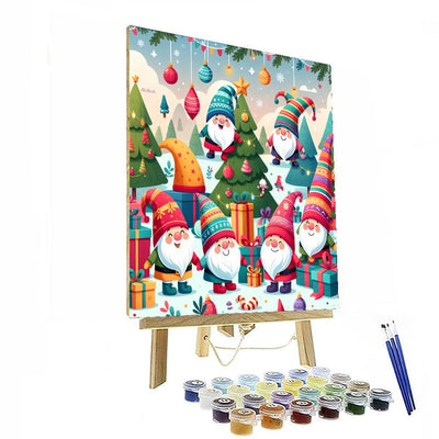 Happy Holiday Gnomes Numbered Painting Kits