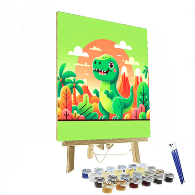 Sunny T-rex Painting Number Kit