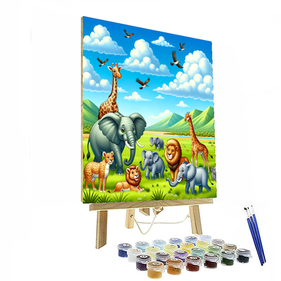 Adventurous Safari Animals Paint By Numbers Kits