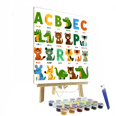 Animal Alphabet Adventure Paint By Numbers Art