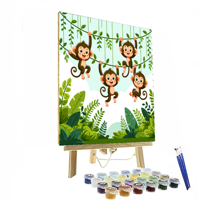 Jungle Monkey Escapades Paint By Color