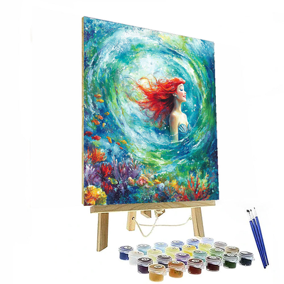 Ariel's Oceanic Dreamscape - Disney Inspired Numbered Painting Kits