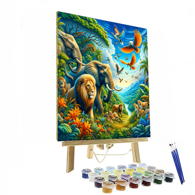 Vibrant Wildlife Journey Painting Number Kit