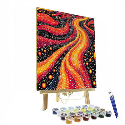 Yayoi Kusama Inspired Infinity Loop Of Dots  Paint By Numbers Kits