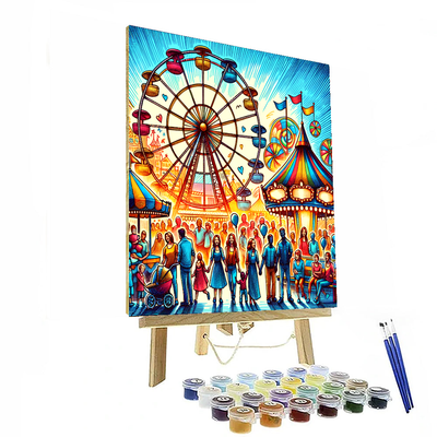 Vibrant Carnival Scene DIY Paint By Numbers