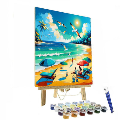 Vibrant Coastal Play Paint By Numbers Art