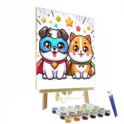 Superhero Pets Paint By Number