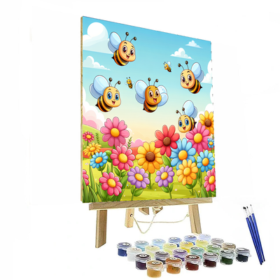 Buzzy Bee Garden Paint By Number