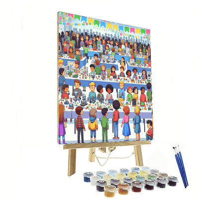 Robot Science Fair Painting By Numbers Kit