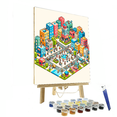 Marvelous Mini City Number Painting