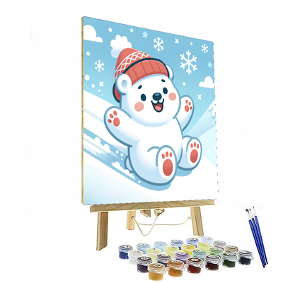 Joyful Polar Bear DIY Paint By Numbers