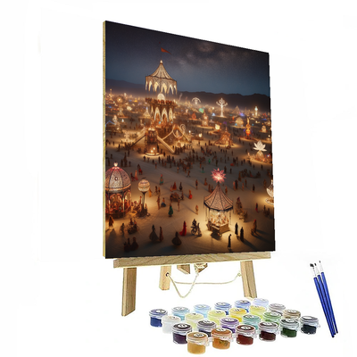 Burning Man Festival Paint By Numbers Kits