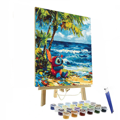 Stitch's Mischief In Hawaii - Disney Inspired Numbered Painting Kits