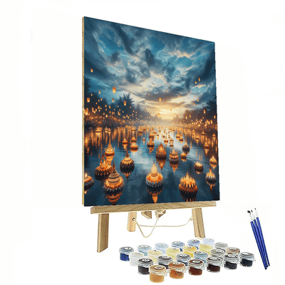 Loy Krathong - Chiang Mai Paint By Numbers Art