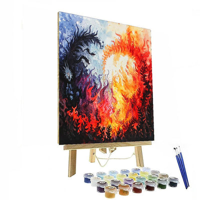 Hades' Fiery Challenge - Disney Inspired Paint By Number