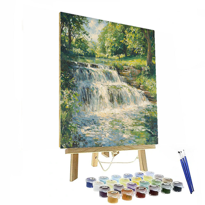 Constable Inspired Cascading Waters  Paint By Number