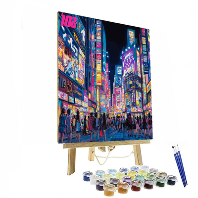 Tokyo's Akihabara District Painting Number Kit